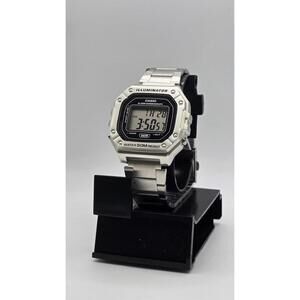 Casio W218HD-1AV Chronograph Watch Bracelet Band Alarm Illuminator Stainless